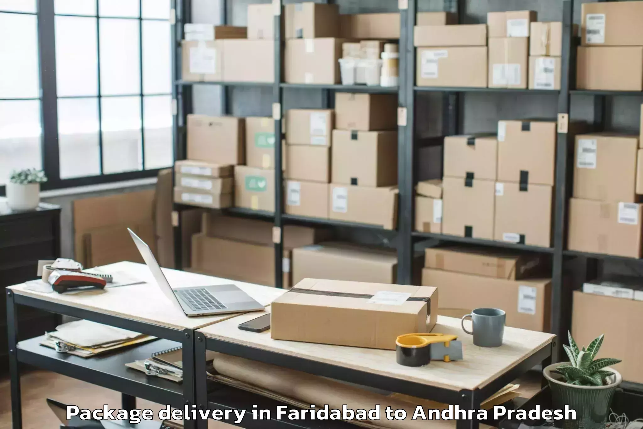 Quality Faridabad to Peddapappuru Package Delivery